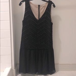Alice + Olivia black sequin cocktail dress